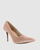 Rosette Heel - Blush Velvet - Premium High Heel Pump from Chaos & Harmony Bridal - Just $249! Shop now at Chaos & Harmony