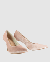 Rosette Heel - Blush Velvet - Premium High Heel Pump from Chaos & Harmony Bridal - Just $249! Shop now at Chaos & Harmony
