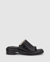 Augustus Slide - Black Croc - Premium Slide from 0 - Just $329! Shop now at Chaos & Harmony