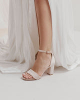 Evermore Heel - Blush Velvet