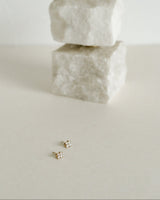Clover Studs- Diamante/Gold