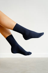 Cotton Socks Long - Navy