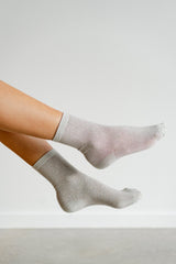 Cotton socks - Silver glitter