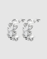 Crinkle Earrings - Silver