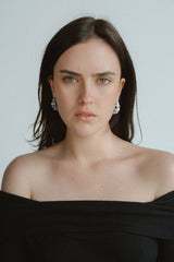 Crinkle Earrings - Silver