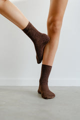 Long Bronze Glitter Socks