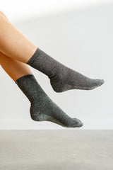 Long Silver Glitter Socks