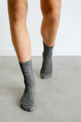Long Silver Glitter Socks
