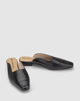 Lucia Flat - Black Croc - Premium Flats from Chaos & Harmony - Just $319! Shop now at Chaos & Harmony