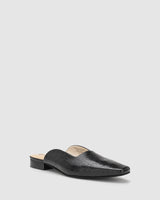 Lucia Flat - Black Croc - Premium Flats from Chaos & Harmony - Just $319! Shop now at Chaos & Harmony