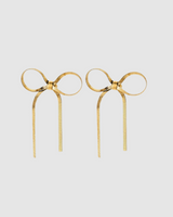 Ribbon Earrings - Gold