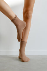 Cotton Socks Long - Light Coffee