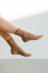 Cotton Socks Long - Light Coffee