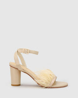 Chichi Heel - Honey Feather - Premium Heel from Chaos & Harmony Bridal - Just $349! Shop now at Chaos & Harmony