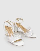 Chichi Heel - Snow Feather - Premium Heel from Chaos & Harmony Bridal - Just $349! Shop now at Chaos & Harmony