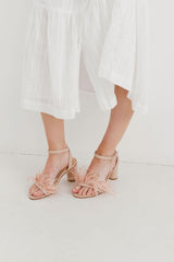 Chichi Heel - Pink Feather - Premium Heel from Chaos & Harmony Bridal - Just $349! Shop now at Chaos & Harmony