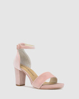 Evermore Heel - Blush Velvet - Premium Mid heel from Chaos & Harmony Bridal - Just $299! Shop now at Chaos & Harmony