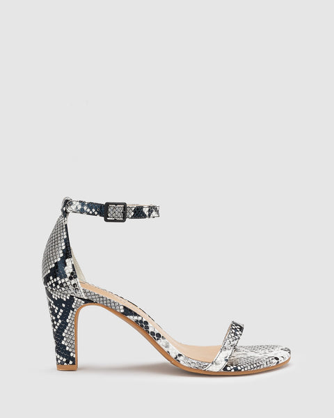 Black and white snake heels hotsell