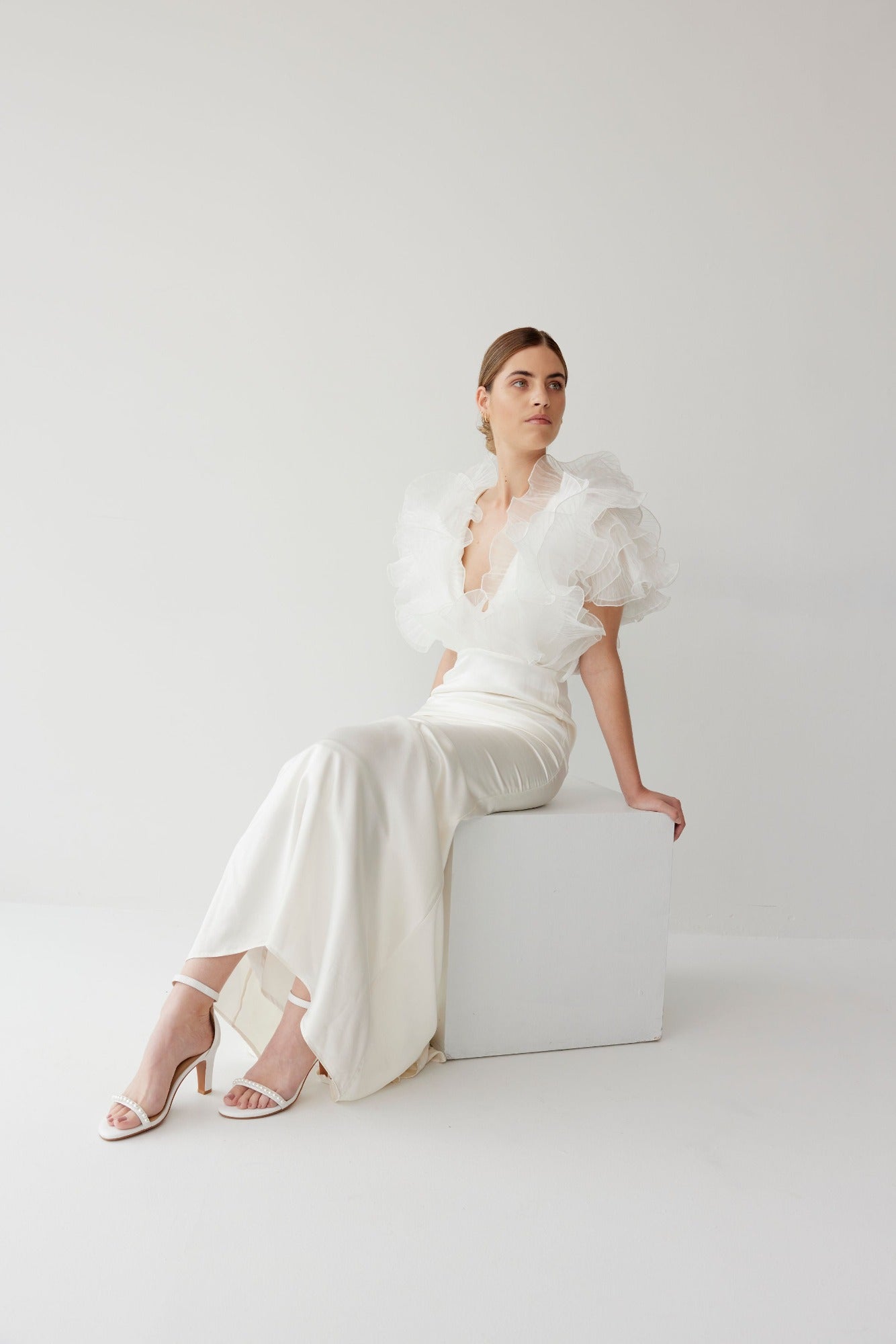 Lover Pearl Heel - Snow - Premium Heel from Chaos & Harmony Bridal - Just $329! Shop now at Chaos & Harmony