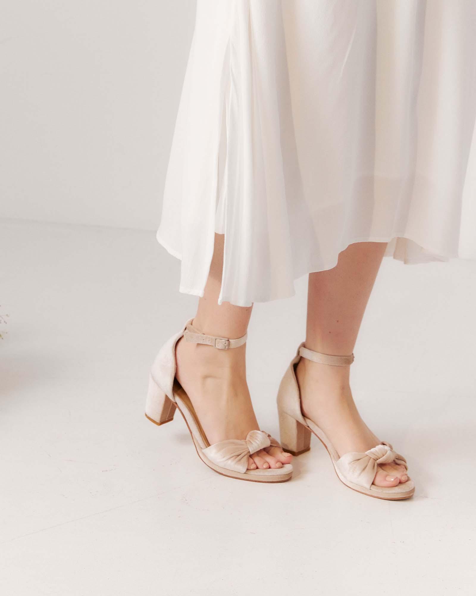 Promise Heel - Champagne Velvet - Premium Heel from Chaos & Harmony Bridal - Just $299! Shop now at Chaos & Harmony