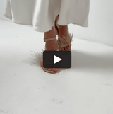 Chichi Heel - Honey Feather - Premium Heel from Chaos & Harmony Bridal - Just $349! Shop now at Chaos & Harmony