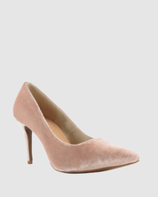 Rosette Heel - Blush Velvet - Premium High Heel Pump from Chaos & Harmony Bridal - Just $249! Shop now at Chaos & Harmony