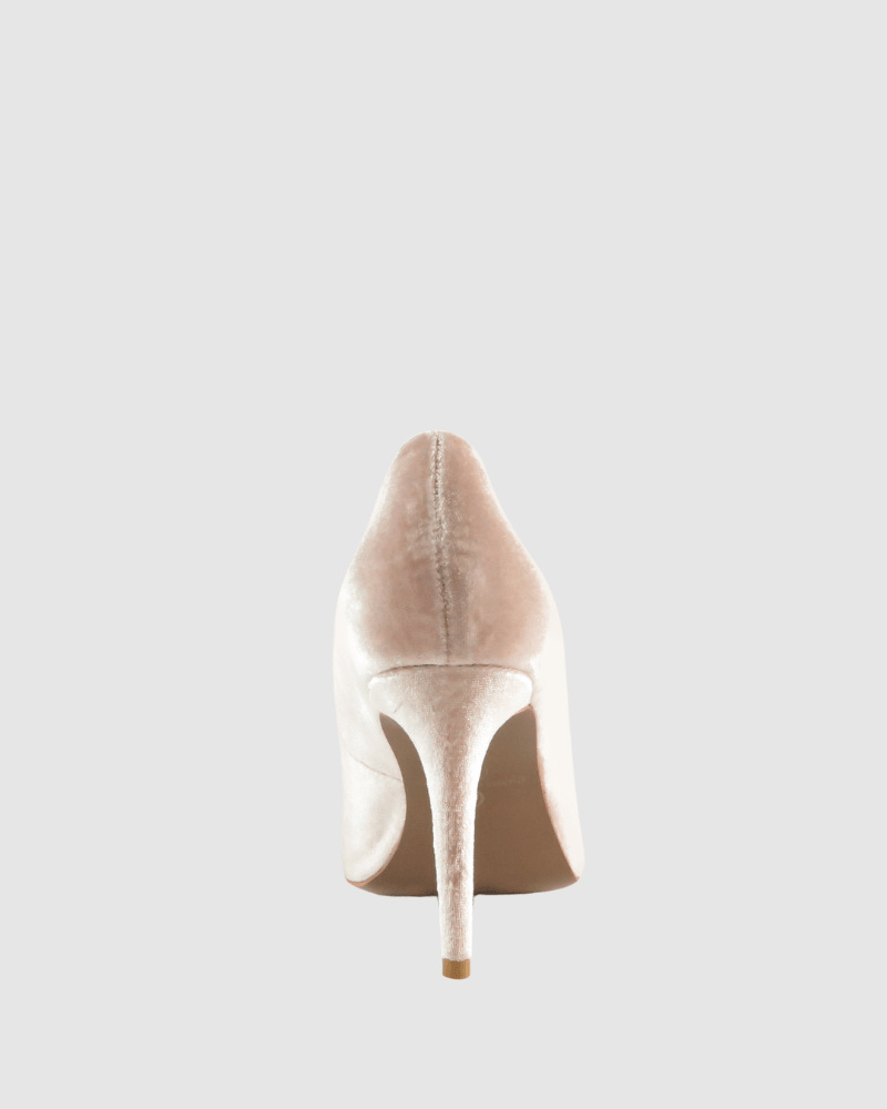 Rosette Heel - Blush Velvet - Premium High Heel Pump from Chaos & Harmony Bridal - Just $249! Shop now at Chaos & Harmony