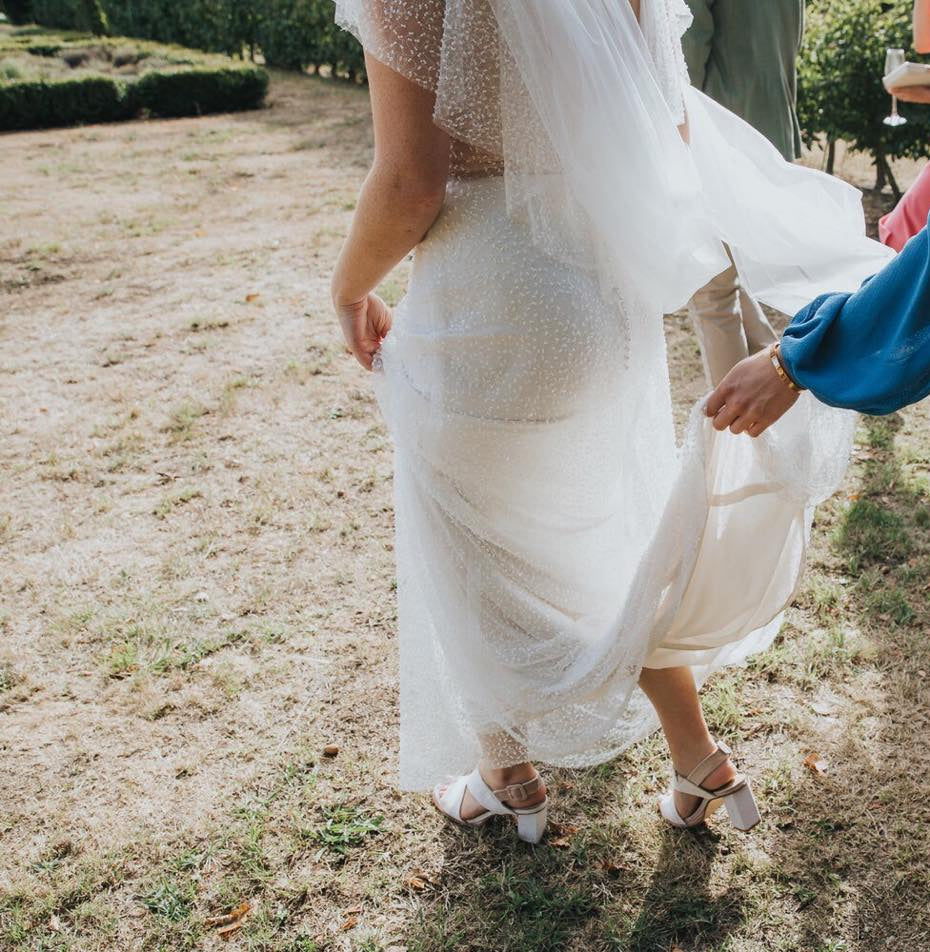 Shoes for the wedding that's outside
