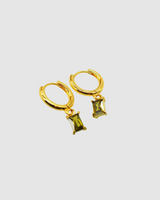 Arina Earrings - Olive Green