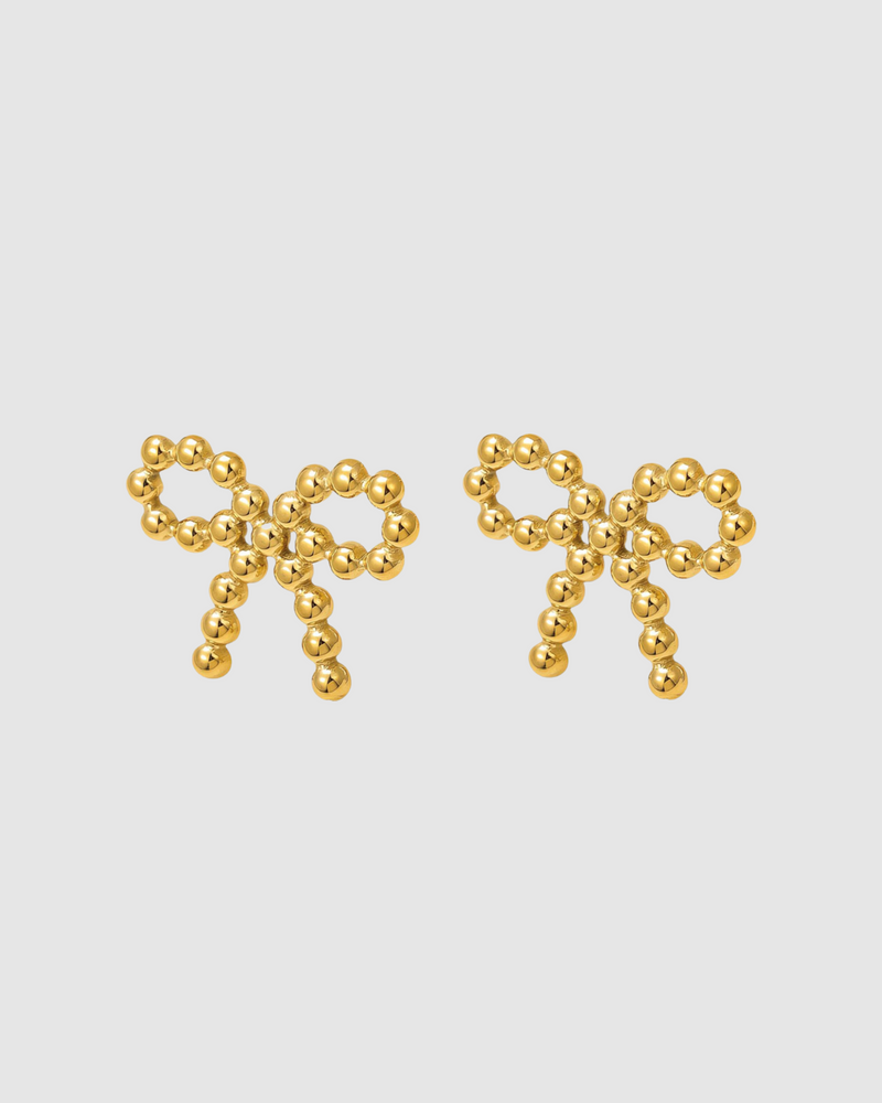 Bow Earrings - Gold