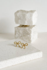 Bow Earrings - Gold