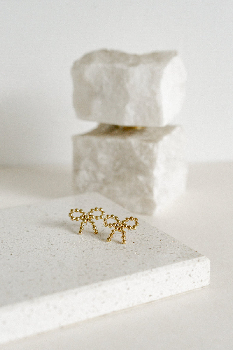 Bow Earrings - Gold