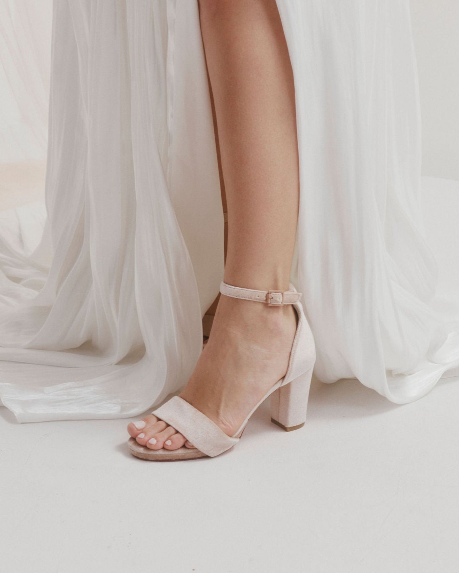 Evermore Heel - Blush Velvet