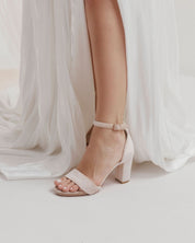 Evermore Heel - Blush Velvet