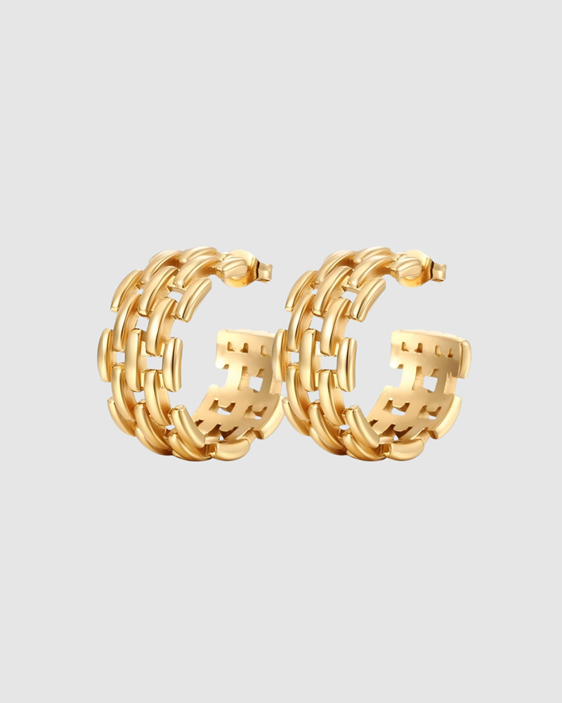 Chain Earrings - Gold