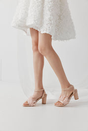 Chichi Heel - Pink Feather - Premium Heel from Chaos & Harmony Bridal - Just $319! Shop now at Chaos & Harmony