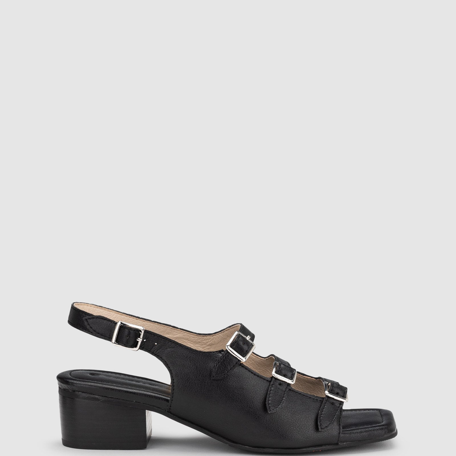 Citta Sandal - Black - Premium Mid Heels, Sandals from Chaos & Harmony - Just $289! Shop now at Chaos & Harmony