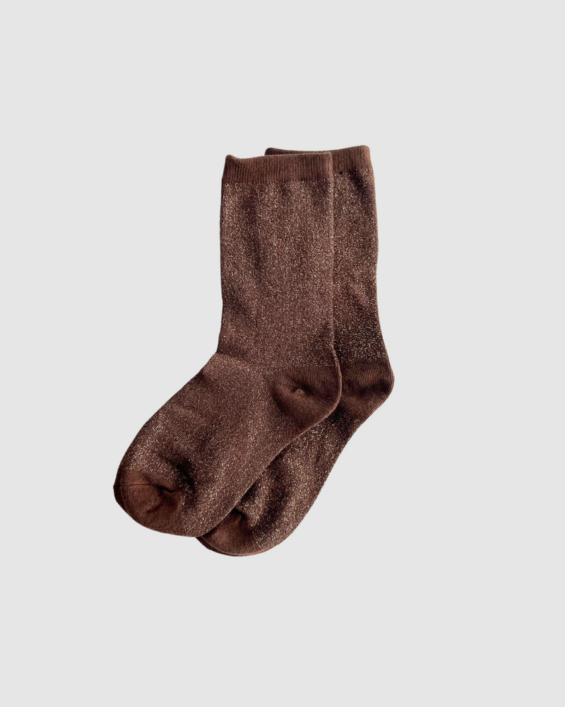 Cotton socks - Coffee glitter