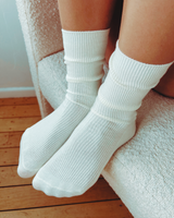 Cotton Socks Long - Cream