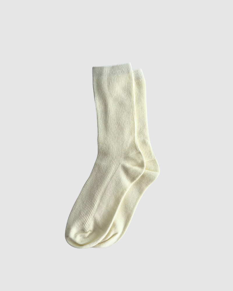 Cotton Socks Long - Cream