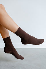 Cotton Socks Long - Dark Coffee