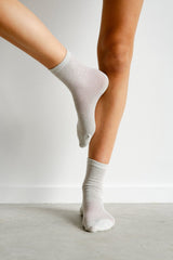 Cotton socks - Silver glitter