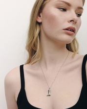 Cowboy Boot Necklace - Silver