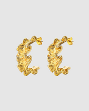 Crinkle Earrings - Gold