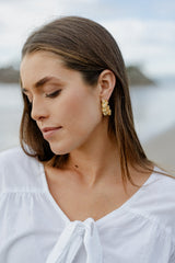 Crinkle Earrings - Gold