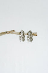 Crinkle Earrings - Silver