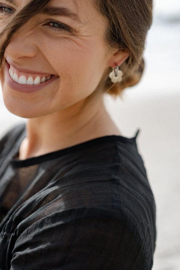 Daisy Earrings - Silver