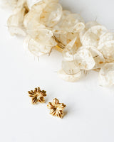 Flower Earrings -  Gold
