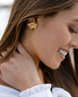 Flower Earrings -  Gold