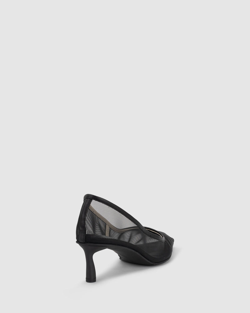 Insignia Heel - Black Mesh